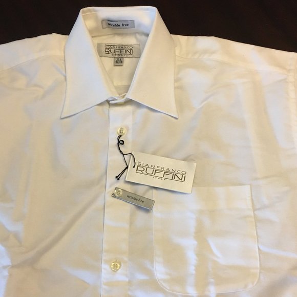 GIANFRANCO RUFFINI White Dress Shirt   NWT! - Picture 3 of 12